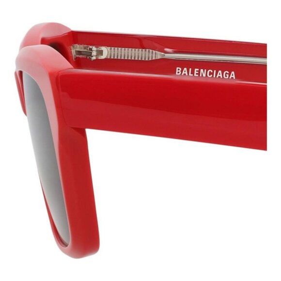 Balenciaga Unisex Square/Rectangle Red Red Grey Fashion Designer Eyewear - Picture 4 of 4